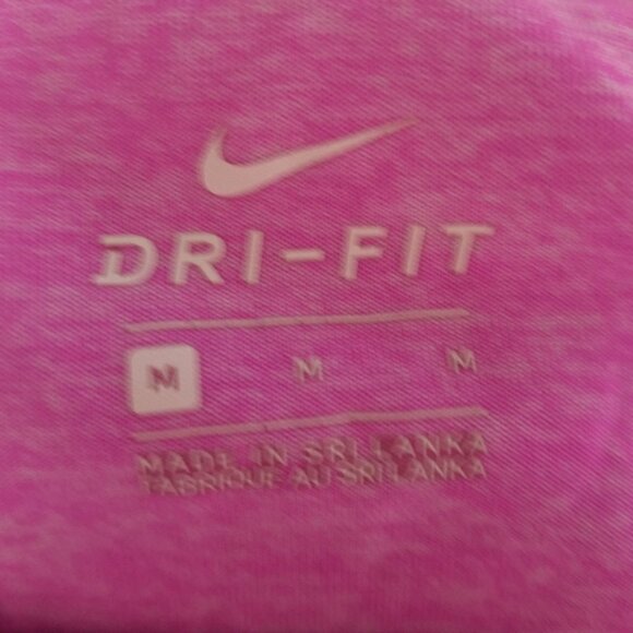 Nike Dri-Fit Womens Sleeveless Pink Tank Top Size M Athletic Wear - Picture 3 of 4